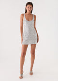 Alula Sequin Mini Dress - Silver