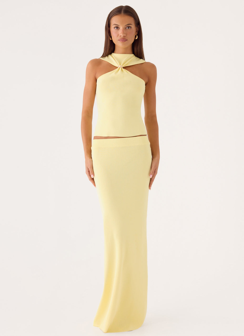 Amarah Knit Maxi Skirt - Yellow