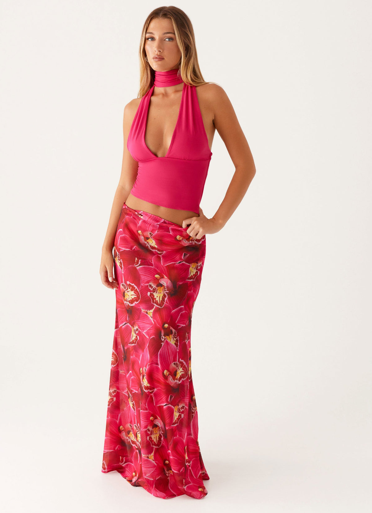 Ashley Maxi Skirt - Orchid Pink
