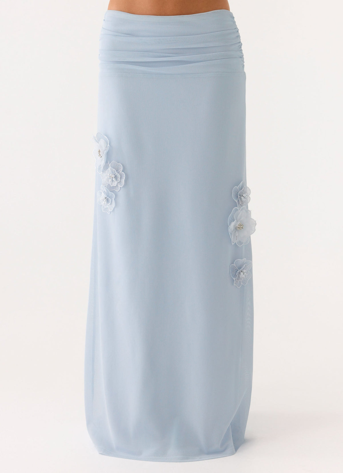 Fleur Power Maxi Skirt - Blue