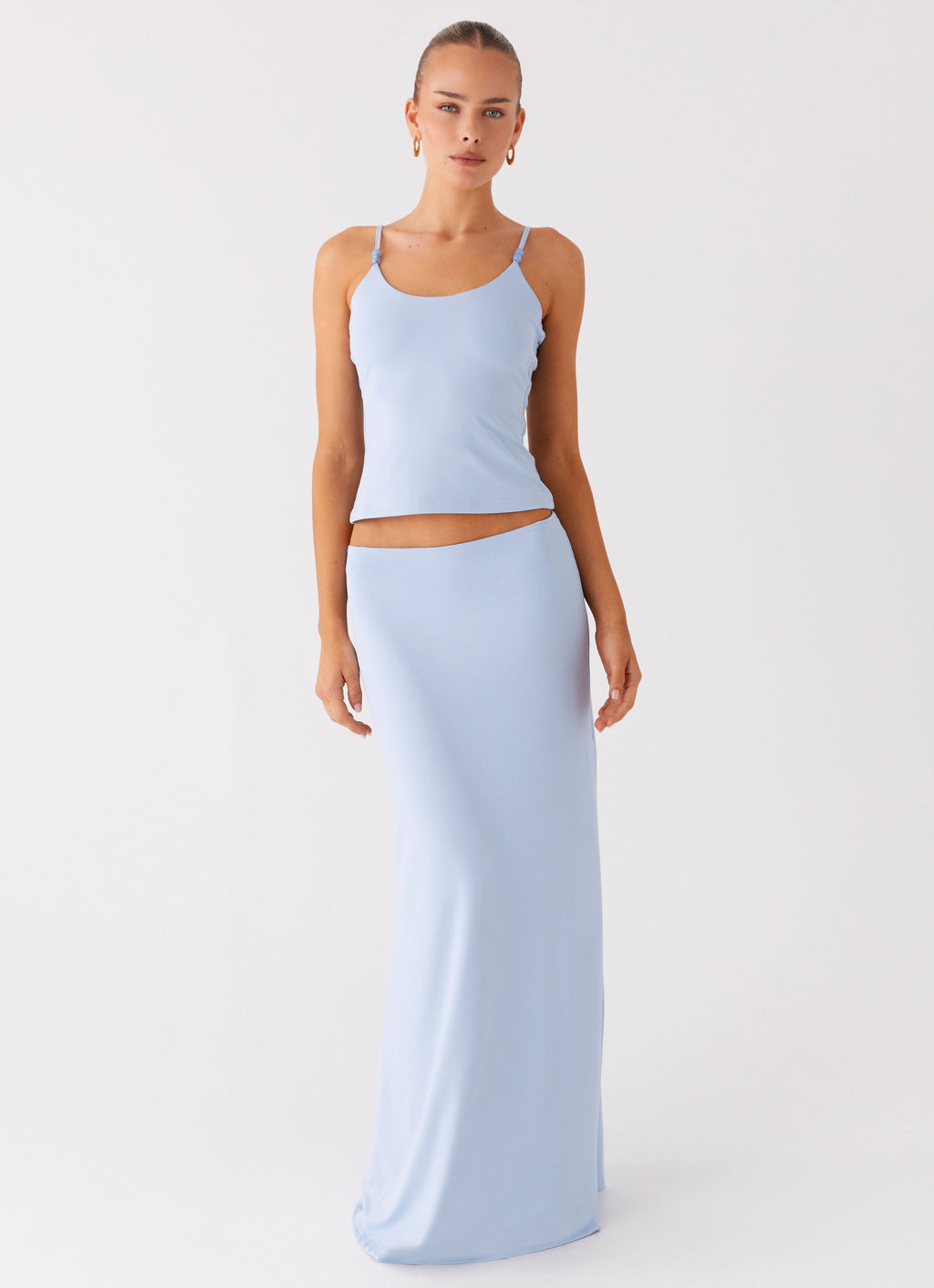 Garrix Bead Cami Top - Baby Blue