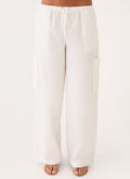 Kynzi Cargo Pants - White