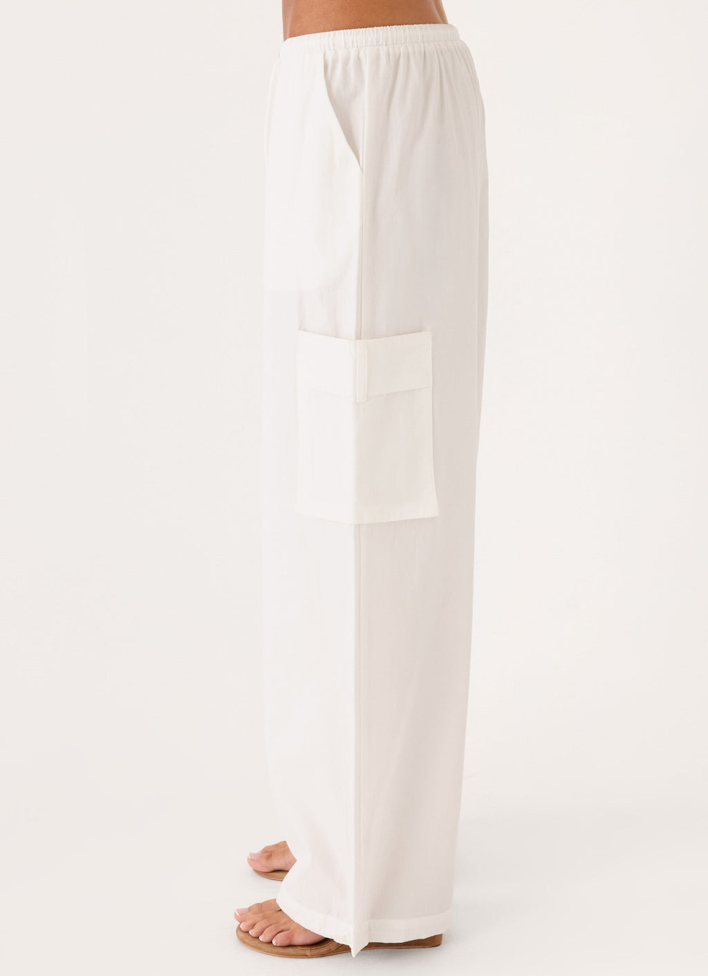Kynzi Cargo Pants - White