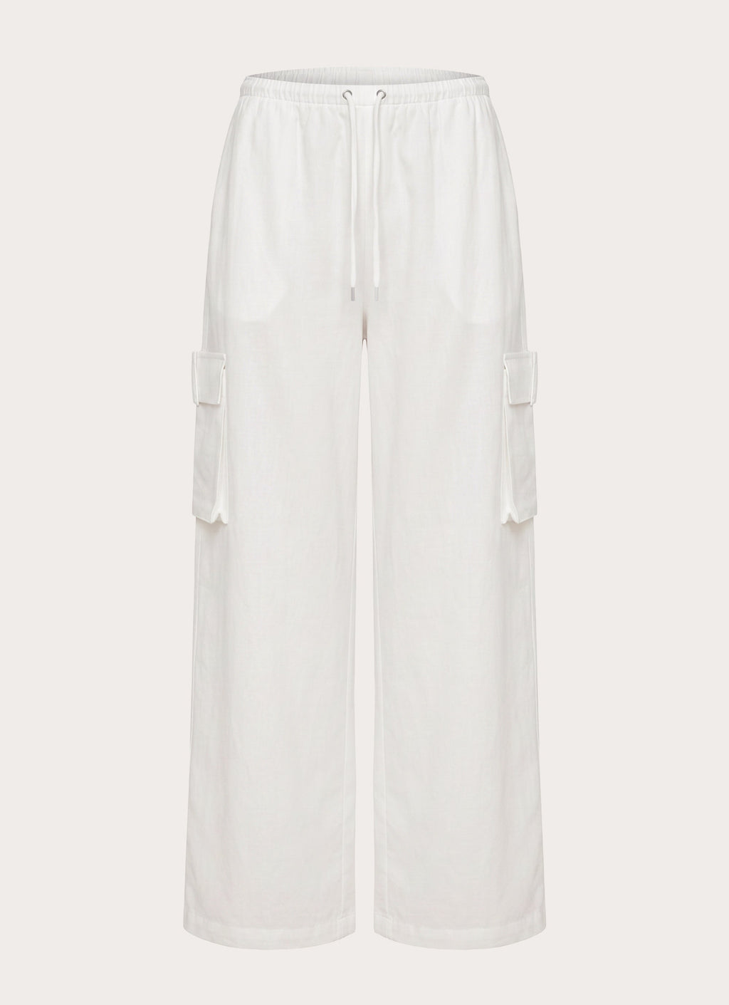 Kynzi Cargo Pants - White