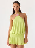 Make It Right Mini Dress - Lime