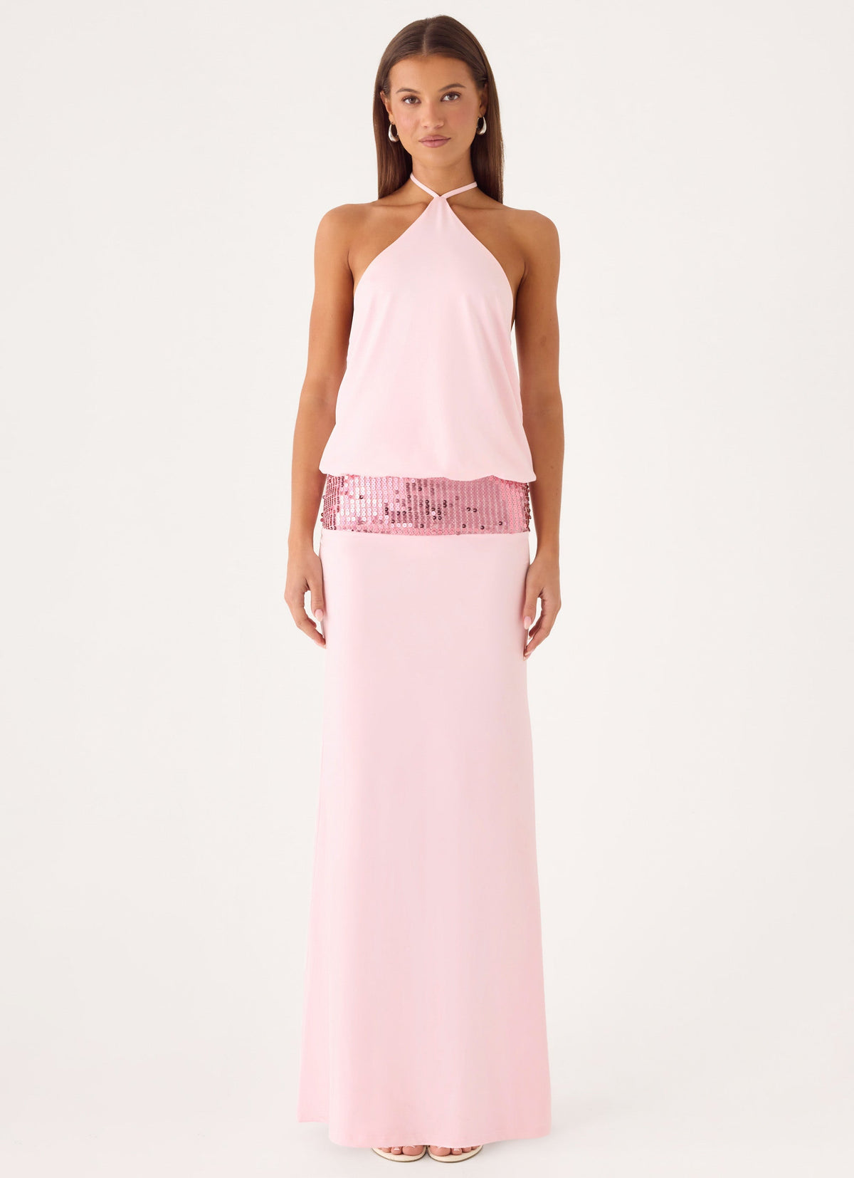 Marcie Halter Maxi Dress - Pink