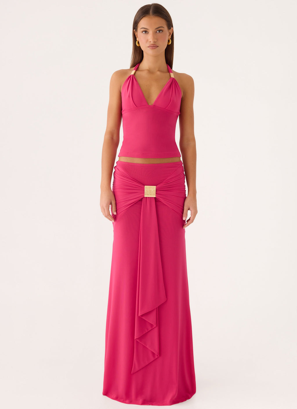 Miyah Maxi Skirt - Berry