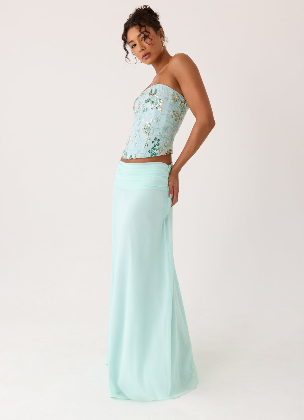 Natalya Maxi Skirt - Pistachio