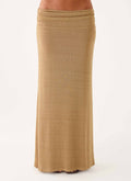 Olyssia Shimmer Maxi Skirt - Shimmer Gold