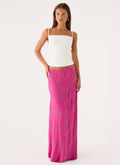 Secret Spot Maxi Skirt - Berry Kiss