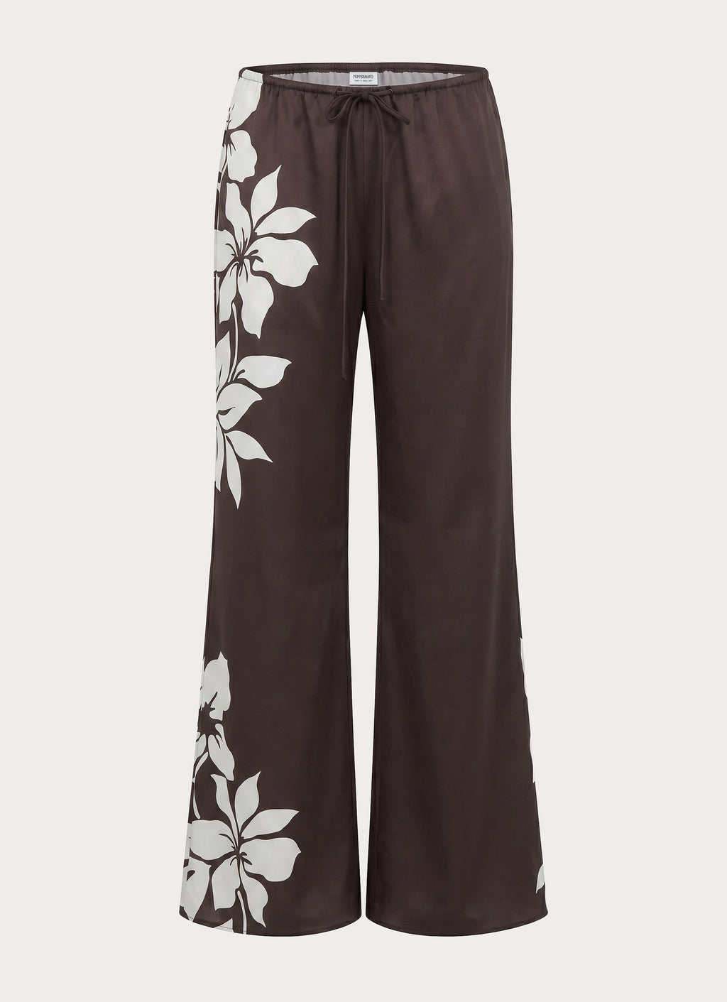 Sorena Low Rise Flared Pants - Chocolate Tropic Floral