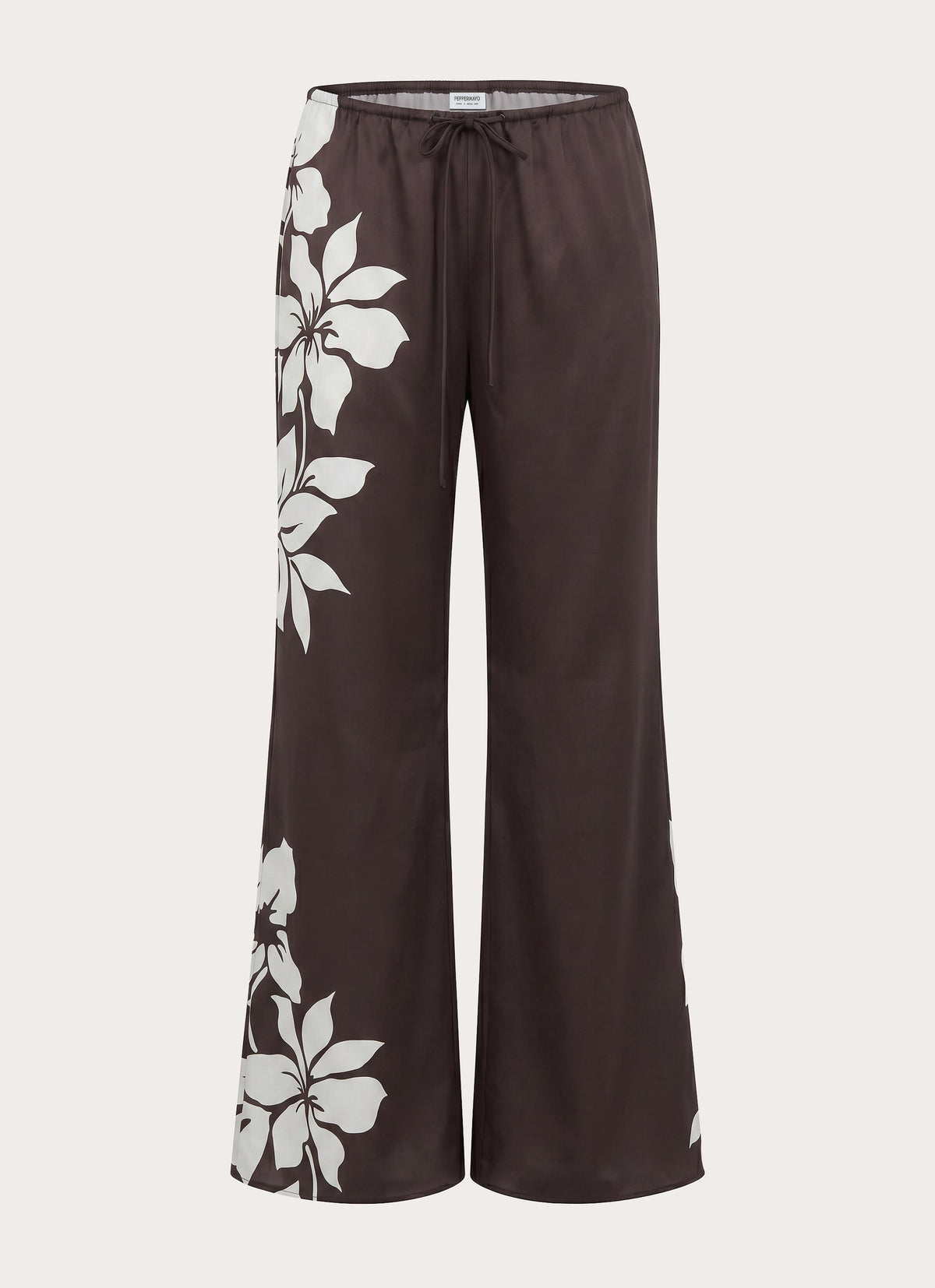 Sorena Low Rise Flared Pants - Chocolate Tropic Floral