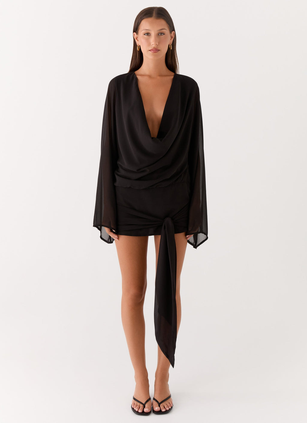 Sorrel Long Sleeve Mini Dress - Black