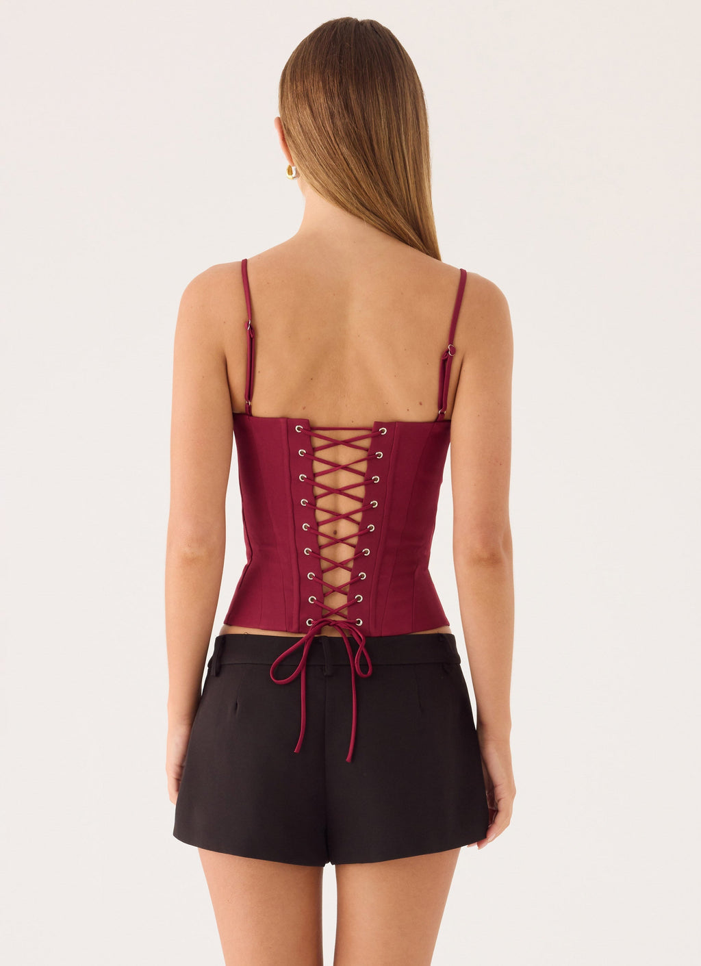Tayana Corset Top - Merlot